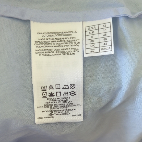 Brooks Brothers Light Blue Chemise Slip - Picture 6 of 6